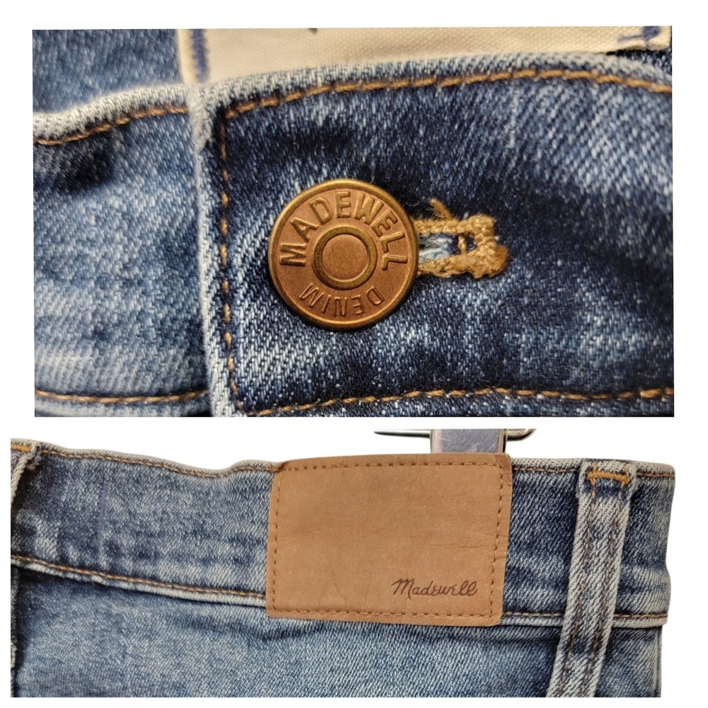 Madewell Cali Demi-Boot Jeans in Glenside Wash Blue Denim Women’s Size 28 - Picture 12 of 17